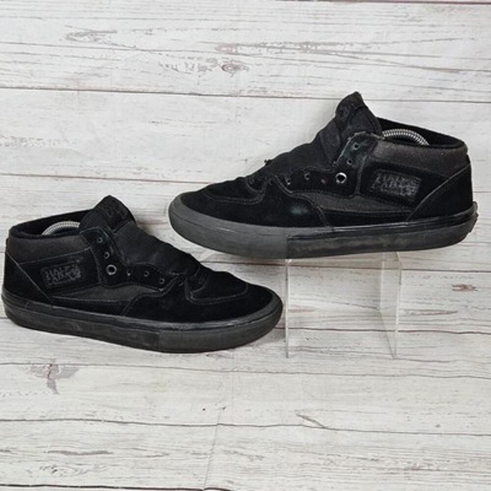 Vans Half Cab Men's 9 Black Skate Mid-Top Suede Skateboard *No insoles or laces